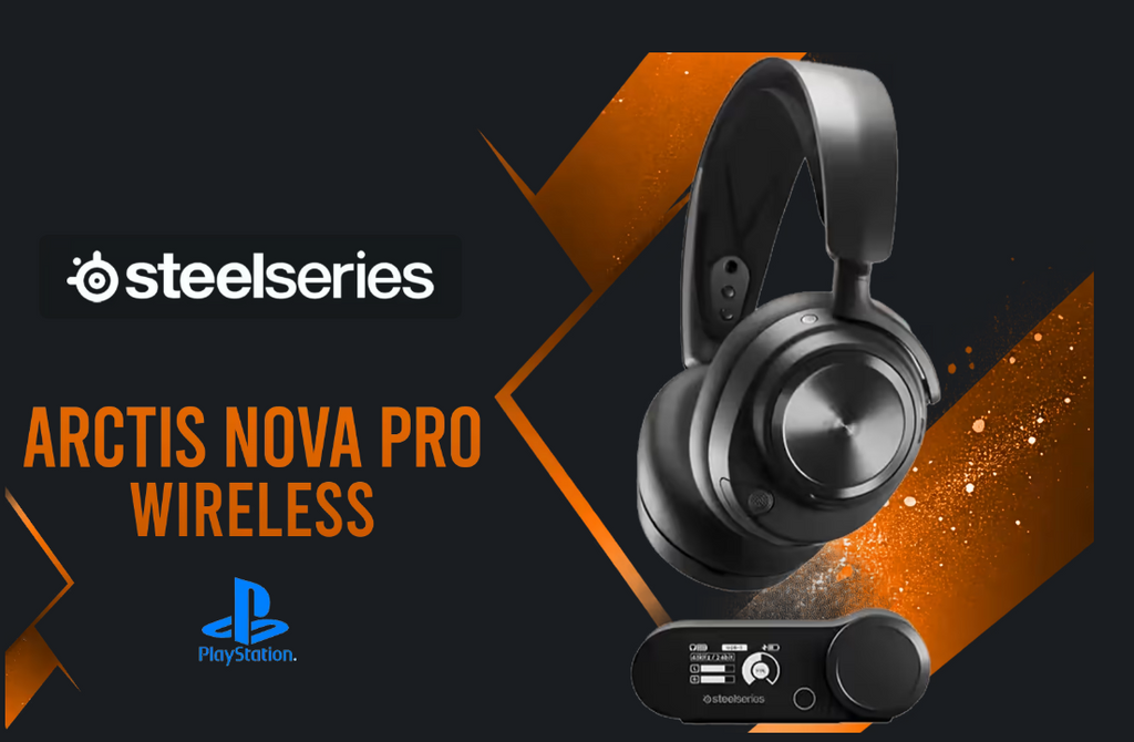 SteelSeries Arctis Nova Pro Wireless Multi-System Gaming Headset - Premium Hi-Fi Drivers - Active Noise Cancellation - Infinity Power System - ClearCast Gen 2 Mic - PC, PS5, PS4, Switch, Mobile / 61520 / 61520