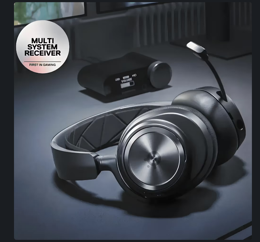 SteelSeries Arctis Nova Pro Wireless Multi-System Gaming Headset - Premium Hi-Fi Drivers - Active Noise Cancellation - Infinity Power System - ClearCast Gen 2 Mic - PC, PS5, PS4, Switch, Mobile / 61520 / 61520